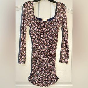 NWOT Altard state floral off the shoulder- sheer long sleeve Easter dress size M